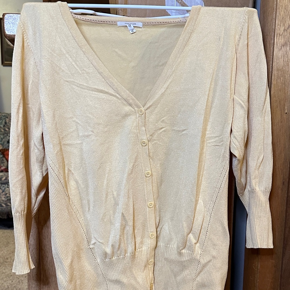 Maurices Elegant Yellow Cardigan Sweater